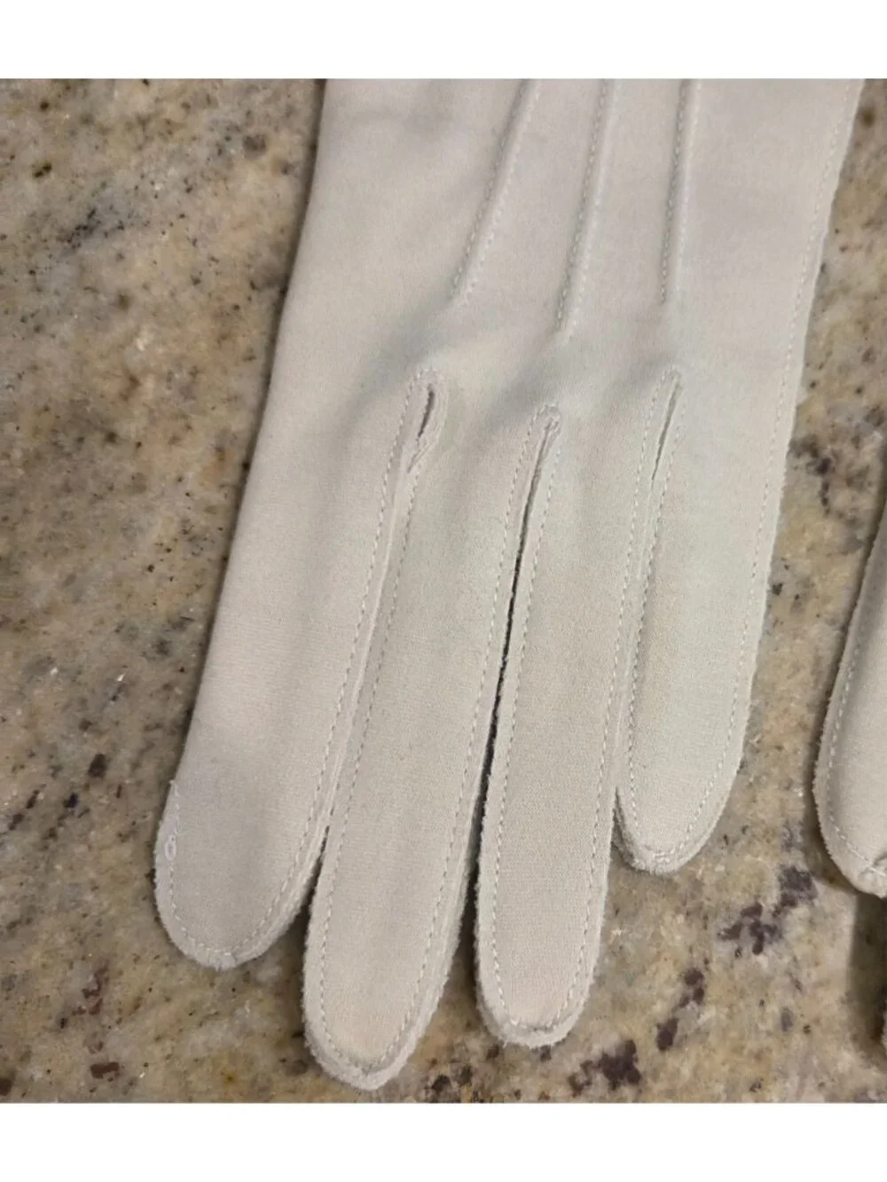 New! Vintage Women's Size S 6.5 Gray Beige Cotton Uniform Formal Gloves